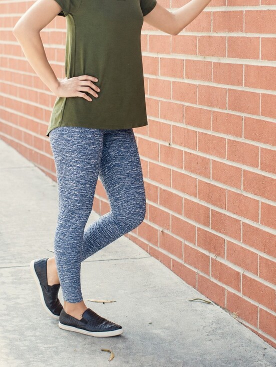 LuLaRoe Pants - LuLaRoe Blue Space Dye Heather Leggings One Size OS